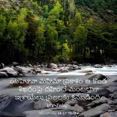 Picture 03 - నిర్గమకాండం 24:17 TELIRV - యెహోవా మహిమా - Bible Verse Picture