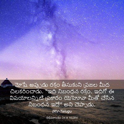 Picture 03 - నిర్గమకాండం 24:8 TELIRV - మోషే అప్పుడు - Bible Verse Picture