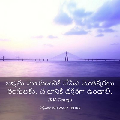 Picture 03 - నిర్గమకాండం 25:27 TELIRV - బల్లను మోయడానికి - Bible Verse Picture