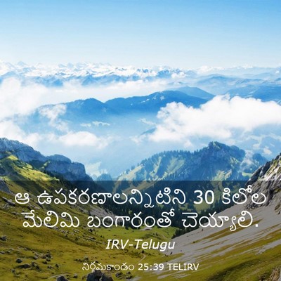 Picture 03 - నిర్గమకాండం 25:39 TELIRV - ఆ ఉపకరణాలన్నిటిని - Bible Verse Picture