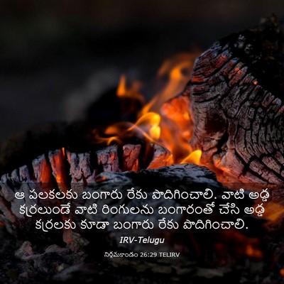 Picture 03 - నిర్గమకాండం 26:29 TELIRV - ఆ పలకలకు బంగారు - Bible Verse Picture