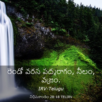 Picture 03 - నిర్గమకాండం 28:18 TELIRV - రెండో వరస - Bible Verse Picture