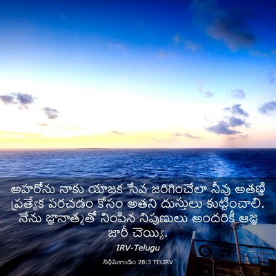 Picture 03 - నిర్గమకాండం 28:3 TELIRV - అహరోను నాకు యాజక - Bible Verse Picture