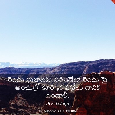 Picture 03 - నిర్గమకాండం 28:7 TELIRV - రెండు భుజాలకు - Bible Verse Picture