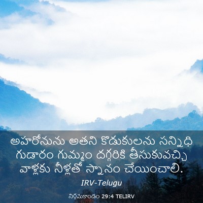 Picture 03 - నిర్గమకాండం 29:4 TELIRV - అహరోనును అతని - Bible Verse Picture