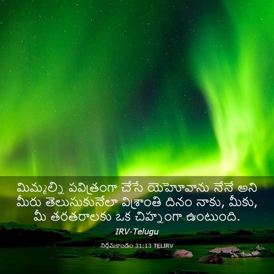Picture 03 - నిర్గమకాండం 31:13 TELIRV - మిమ్మల్ని - Bible Verse Picture