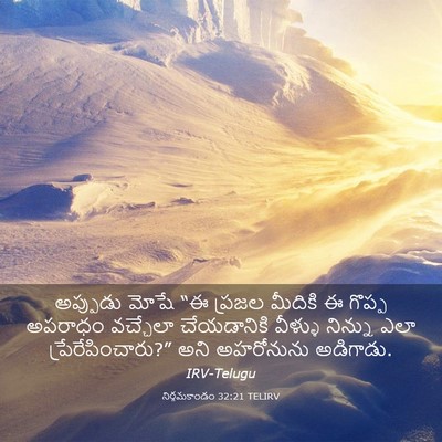 Picture 03 - నిర్గమకాండం 32:21 TELIRV - అప్పుడు మోషే “ఈ - Bible Verse Picture