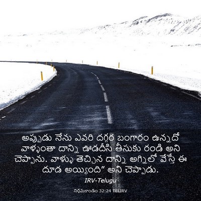 Picture 03 - నిర్గమకాండం 32:24 TELIRV - అప్పుడు నేను ఎవరి - Bible Verse Picture
