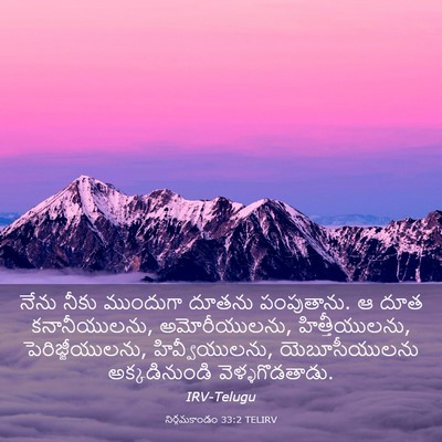 Picture 03 - నిర్గమకాండం 33:2 TELIRV - నేను నీకు ముందుగా - Bible Verse Picture