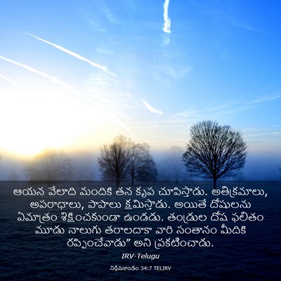 Picture 03 - నిర్గమకాండం 34:7 TELIRV - ఆయన వేలాది మందికి - Bible Verse Picture