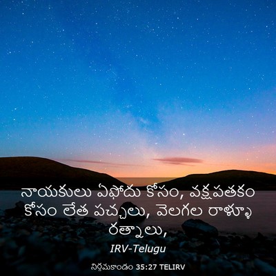 Picture 03 - నిర్గమకాండం 35:27 TELIRV - నాయకులు ఏఫోదు - Bible Verse Picture