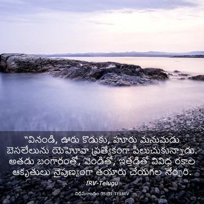 Picture 03 - నిర్గమకాండం 35:31 TELIRV - “వినండి, ఊరు - Bible Verse Picture