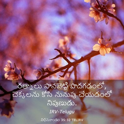 Picture 03 - నిర్గమకాండం 35:32 TELIRV - రత్నాలు సానబెట్టి - Bible Verse Picture