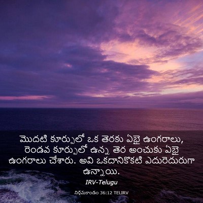 Picture 03 - నిర్గమకాండం 36:12 TELIRV - మొదటి కూర్పులో ఒక - Bible Verse Picture