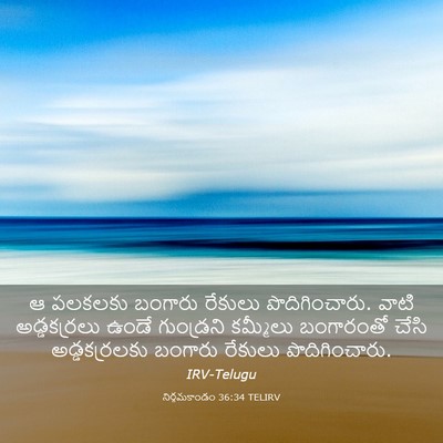 Picture 03 - నిర్గమకాండం 36:34 TELIRV - ఆ పలకలకు బంగారు - Bible Verse Picture