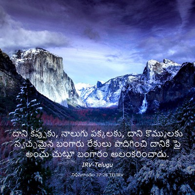 Picture 03 - నిర్గమకాండం 37:26 TELIRV - దాని కప్పుకు, - Bible Verse Picture