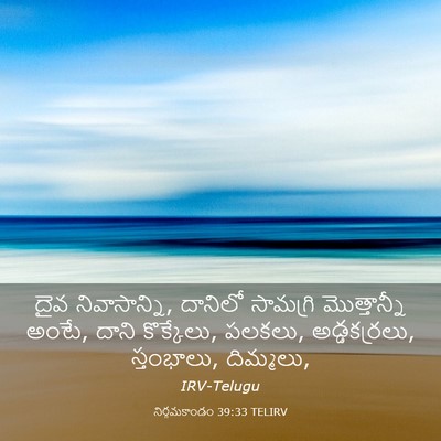 Picture 03 - నిర్గమకాండం 39:33 TELIRV - దైవ నివాసాన్ని, - Bible Verse Picture