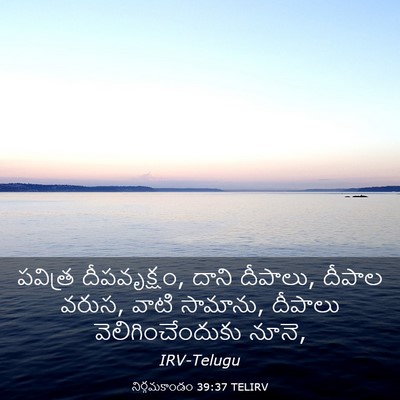 Picture 03 - నిర్గమకాండం 39:37 TELIRV - పవిత్ర దీపవృక్షం, - Bible Verse Picture