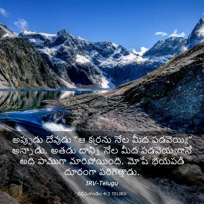 Picture 03 - నిర్గమకాండం 4:3 TELIRV - అప్పుడు దేవుడు “ఆ - Bible Verse Picture