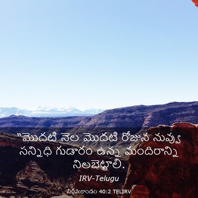 Picture 03 - నిర్గమకాండం 40:2 TELIRV - “మొదటి నెల మొదటి - Bible Verse Picture