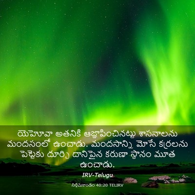 Picture 03 - నిర్గమకాండం 40:20 TELIRV - యెహోవా అతనికి - Bible Verse Picture
