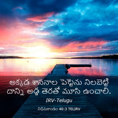 Picture 03 - నిర్గమకాండం 40:3 TELIRV - అక్కడ శాసనాల - Bible Verse Picture