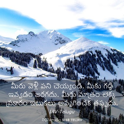 Picture 03 - నిర్గమకాండం 5:18 TELIRV - మీరు వెళ్లి పని - Bible Verse Picture