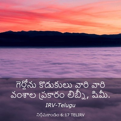Picture 03 - నిర్గమకాండం 6:17 TELIRV - గెర్షోను కొడుకులు - Bible Verse Picture