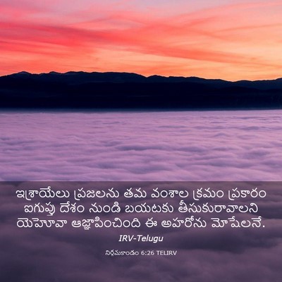 Picture 03 - నిర్గమకాండం 6:26 TELIRV - ఇశ్రాయేలు ప్రజలను - Bible Verse Picture