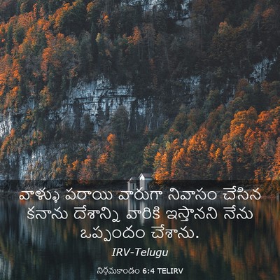 Picture 03 - నిర్గమకాండం 6:4 TELIRV - వాళ్ళు పరాయి - Bible Verse Picture