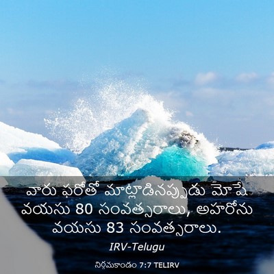 Picture 03 - నిర్గమకాండం 7:7 TELIRV - వారు ఫరోతో - Bible Verse Picture
