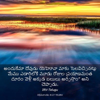 Picture 03 - నిర్గమకాండం 8:27 TELIRV - అందుకేమా దేవుడు - Bible Verse Picture