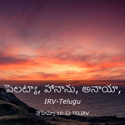 Picture 03 - నెహెమ్యా 10:22 TELIRV - పెలట్యా, హానాను, - Bible Verse Picture