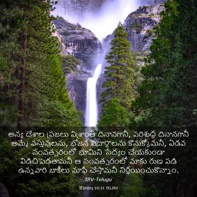 Picture 03 - నెహెమ్యా 10:31 TELIRV - అన్య దేశాల ప్రజలు - Bible Verse Picture