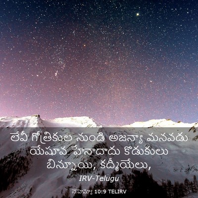 Picture 03 - నెహెమ్యా 10:9 TELIRV - లేవీ గోత్రికుల - Bible Verse Picture