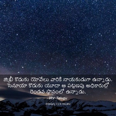 Picture 03 - నెహెమ్యా 11:9 TELIRV - జిఖ్రీ కొడుకు - Bible Verse Picture
