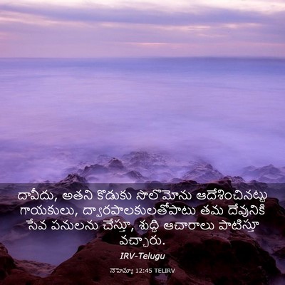 Picture 03 - నెహెమ్యా 12:45 TELIRV - దావీదు, అతని - Bible Verse Picture