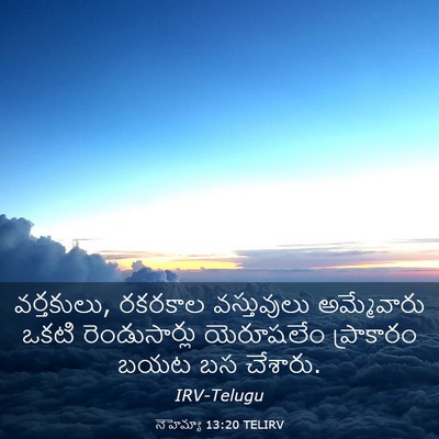 Picture 03 - నెహెమ్యా 13:20 TELIRV - వర్తకులు, రకరకాల - Bible Verse Picture