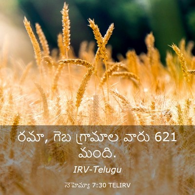 Picture 03 - నెహెమ్యా 7:30 TELIRV - రమా, గెబ గ్రామాల - Bible Verse Picture