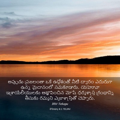 Picture 03 - నెహెమ్యా 8:1 TELIRV - అప్పుడు ప్రజలంతా - Bible Verse Picture
