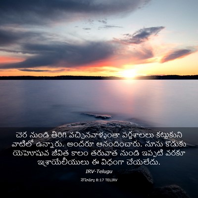 Picture 03 - నెహెమ్యా 8:17 TELIRV - చెర నుండి తిరిగి - Bible Verse Picture