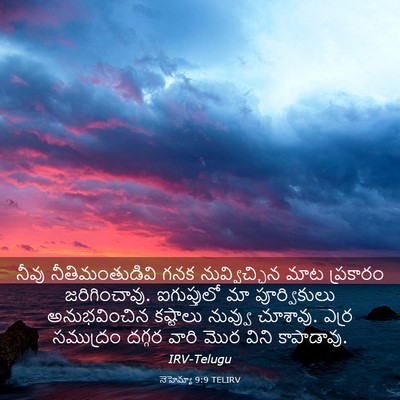 Picture 03 - నెహెమ్యా 9:9 TELIRV - నీవు నీతిమంతుడివి - Bible Verse Picture