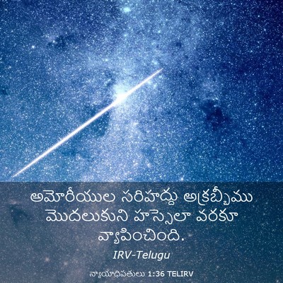 Picture 03 - న్యాయాధిపతులు 1:36 TELIRV - అమోరీయుల సరిహద్దు - Bible Verse Picture