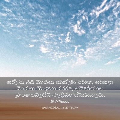 Picture 03 - న్యాయాధిపతులు 11:22 TELIRV - అర్నోను నది మొదలు - Bible Verse Picture