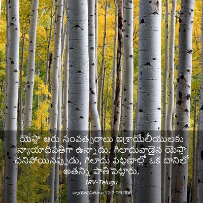 Picture 03 - న్యాయాధిపతులు 12:7 TELIRV - యెఫ్తా ఆరు - Bible Verse Picture