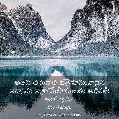 Picture 03 - న్యాయాధిపతులు 12:8 TELIRV - అతని తరువాత - Bible Verse Picture