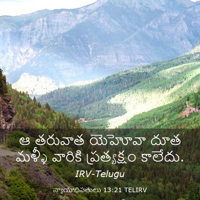Picture 03 - న్యాయాధిపతులు 13:21 TELIRV - ఆ తరువాత యెహోవా - Bible Verse Picture