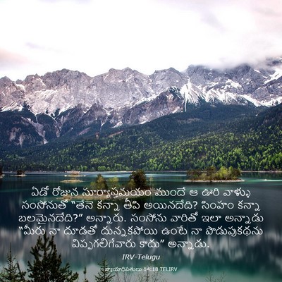 Picture 03 - న్యాయాధిపతులు 14:18 TELIRV - ఏడో రోజున - Bible Verse Picture