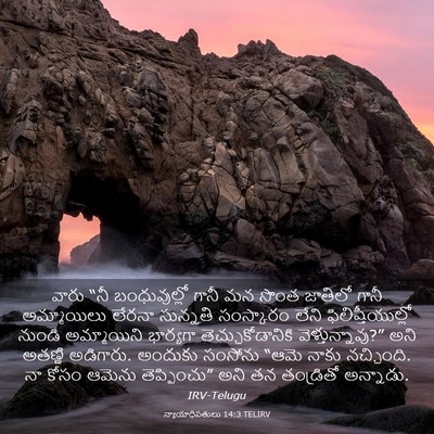 Picture 03 - న్యాయాధిపతులు 14:3 TELIRV - వారు “నీ - Bible Verse Picture