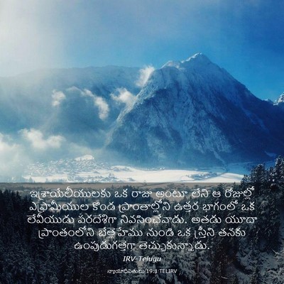 Picture 03 - న్యాయాధిపతులు 19:1 TELIRV - ఇశ్రాయేలీయులకు ఒక - Bible Verse Picture